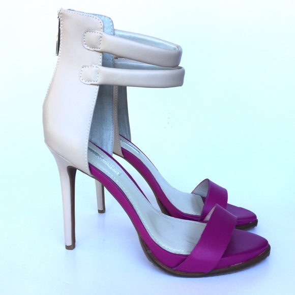 BCBGeneration Leather Pink & Cream Sandal - Picture 3 of 8
